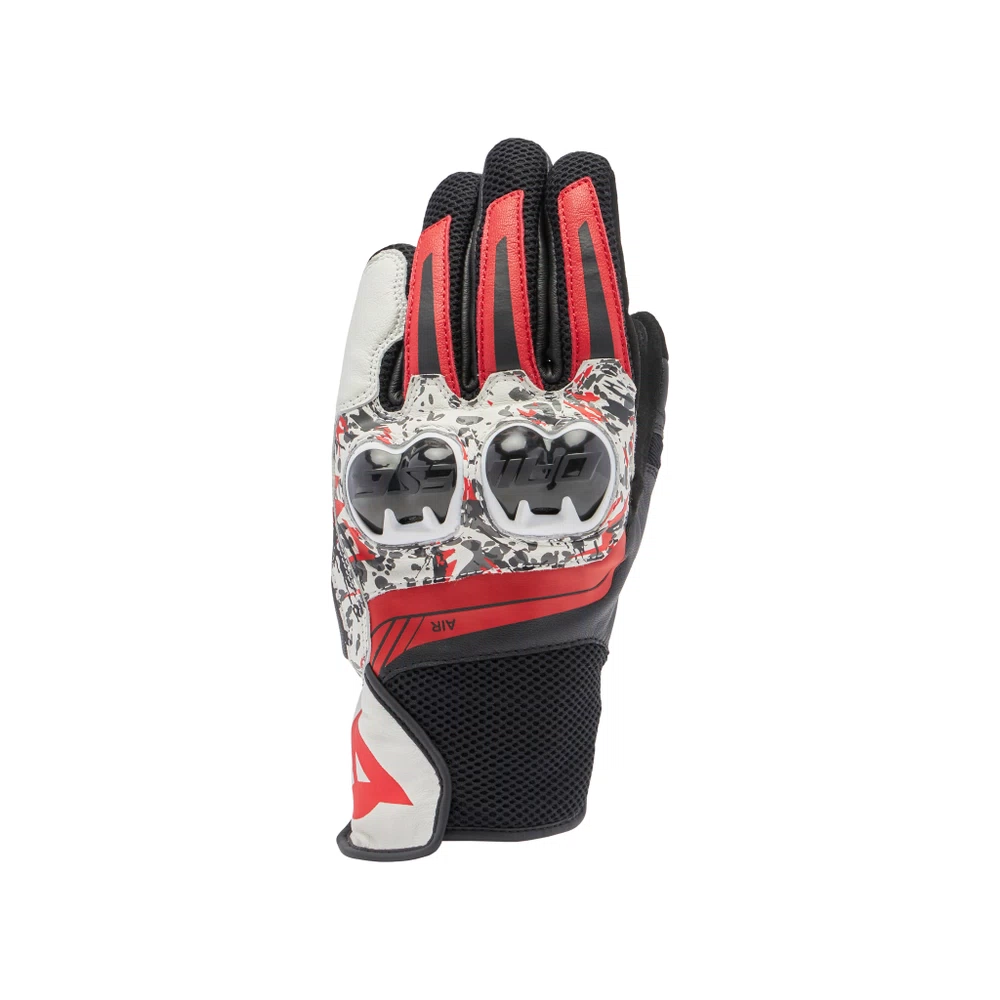 [1815934 32J XXXS] Dainese Mig 3 Unisex Leather Gloves black/red spray/white (XXXS)