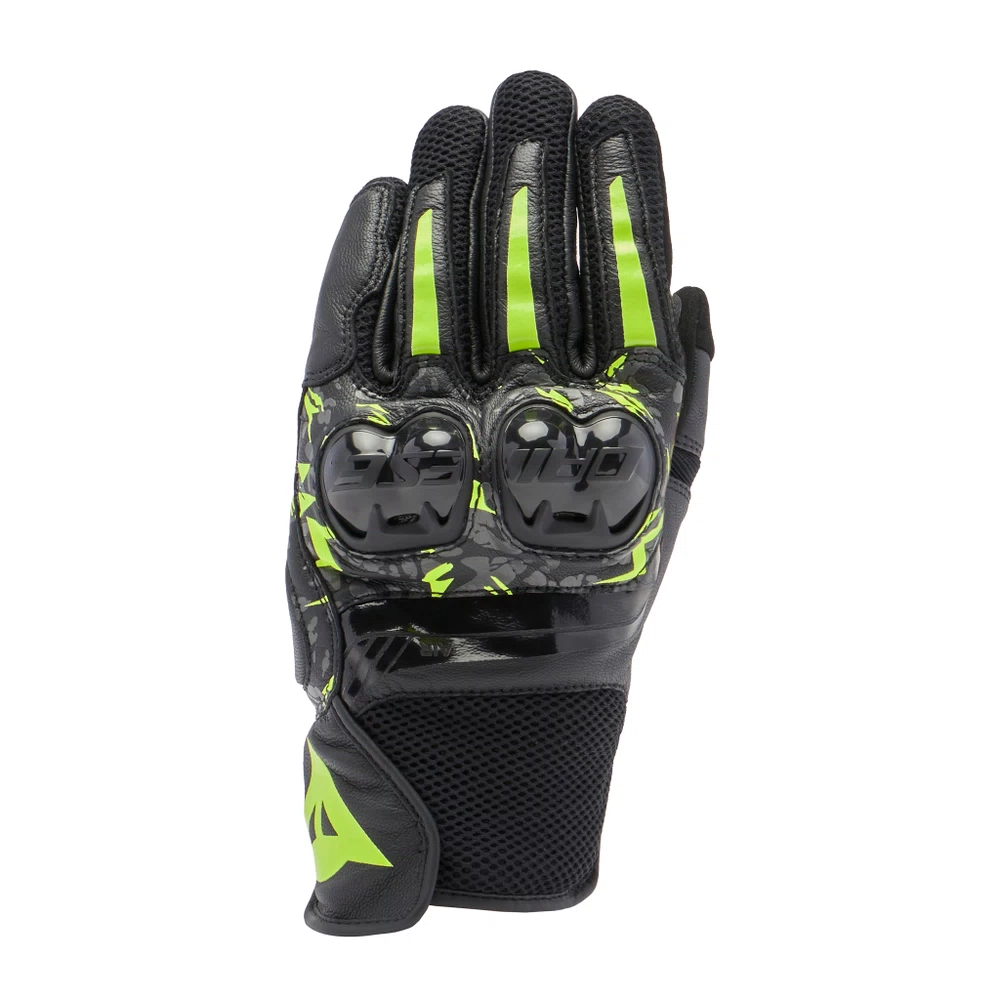 [1815934 P18 XXXS] Dainese Mig 3 Unisex Leather Gloves black/anthracite/yellow-fluo (XXXS)