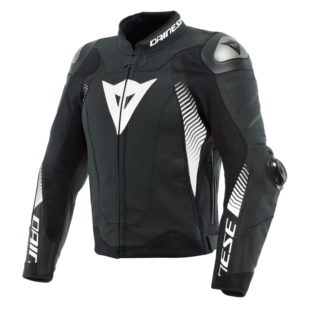 [1533870 78A 44] Dainese Super Speed 4 Leather Jacket black-matt/white (44)