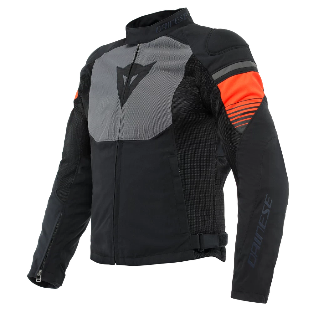 [1735258 52G 44] Dainese Air Fast Tex Jacket black/gray/fluo-red (44)