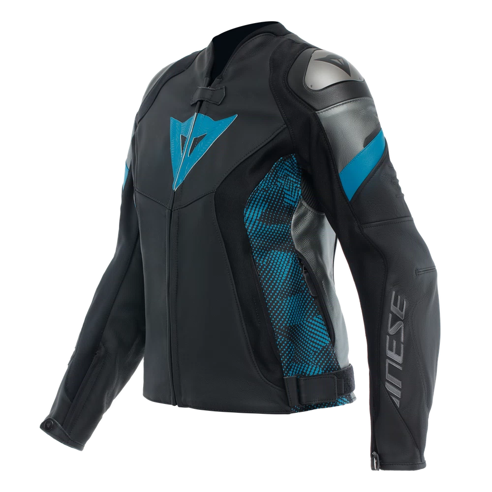 Dainese Avro 5 Leather Jacket Wmn black/teal/anthracite