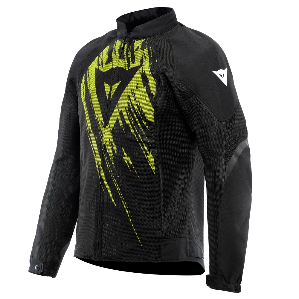[17300005 09J 44] Dainese Herosphere Tex Jacket black/fluo yellow tarmac (44)