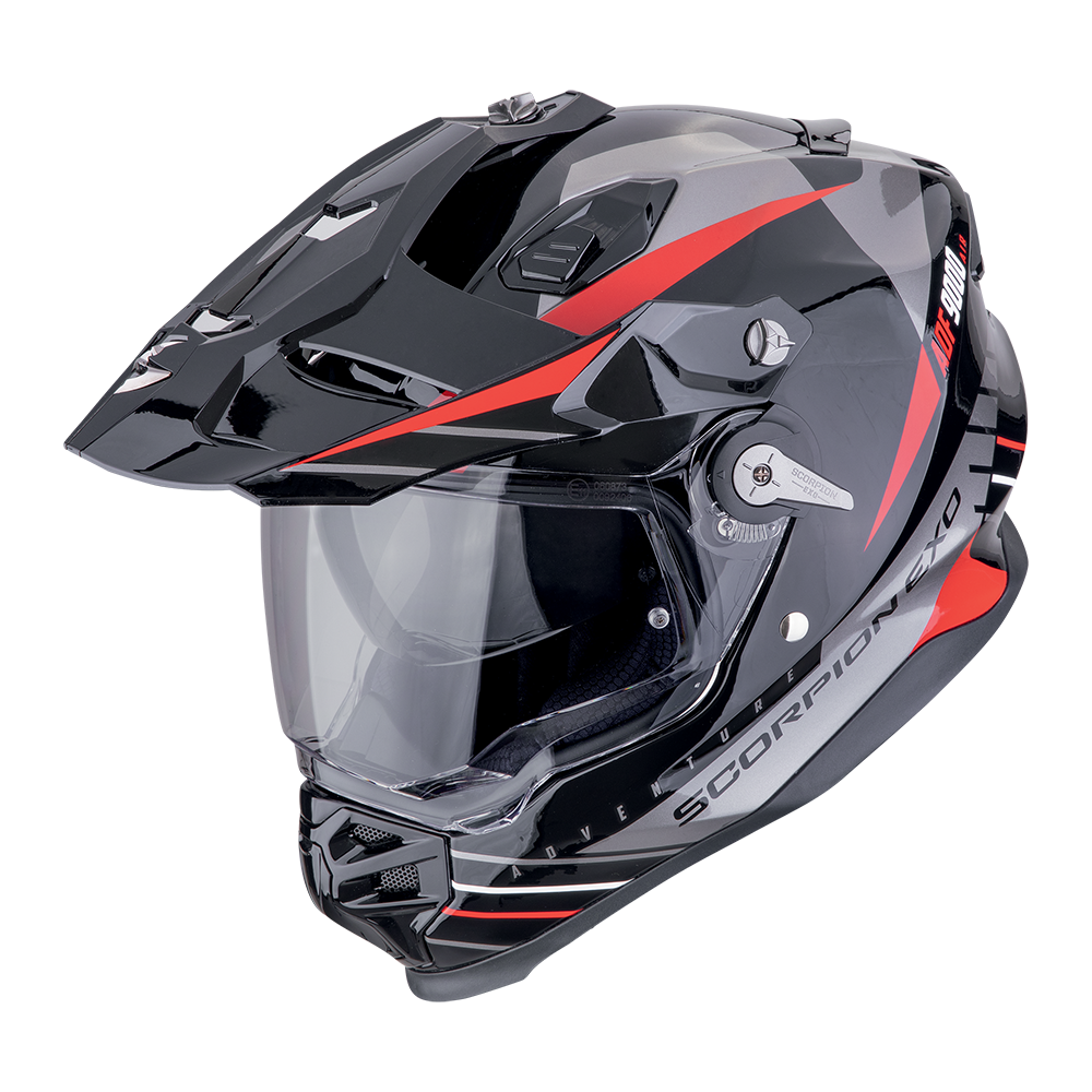 Scorpion Adf-9000 Air Feat Black-Silver-Red