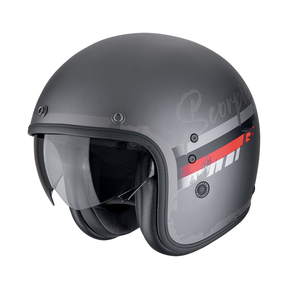 Scorpion  Belfast Evo Adonis Matt Silver-Red