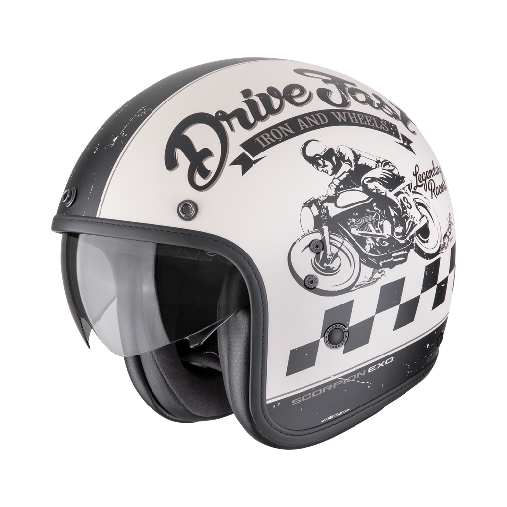 [78-498-365-02] Scorpion Belfast Evo Drive Fast Matt Cream-Black (XS)