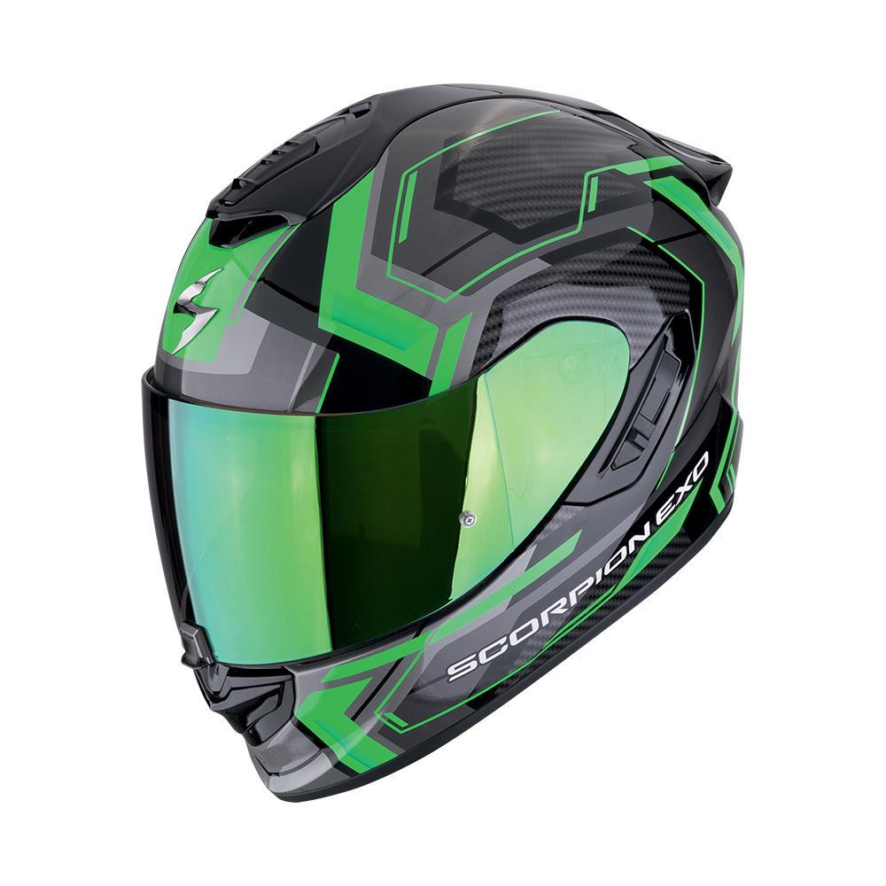 [140-489-69-02] Scorpion  Exo-1400 Evo II Air Linart Black-Green (XS)