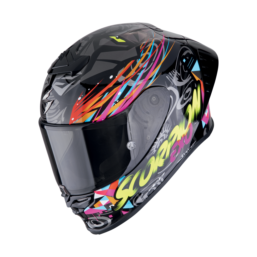 Scorpion  Exo-R1 Evo II Air Savage Black-Blue-Pink