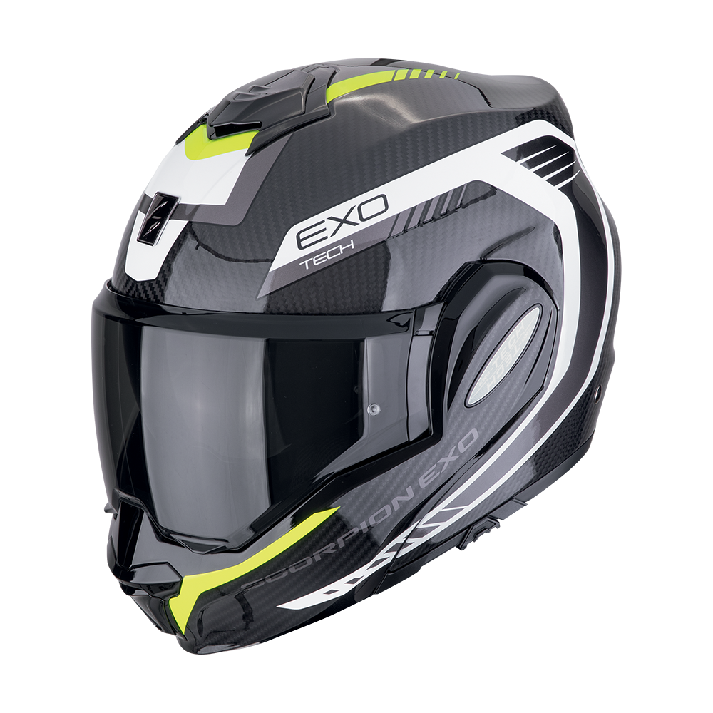 [118-475-141-02] Scorpion  EXO-TECH EVO CARBON Cosy Black-Neon yellow (XS)