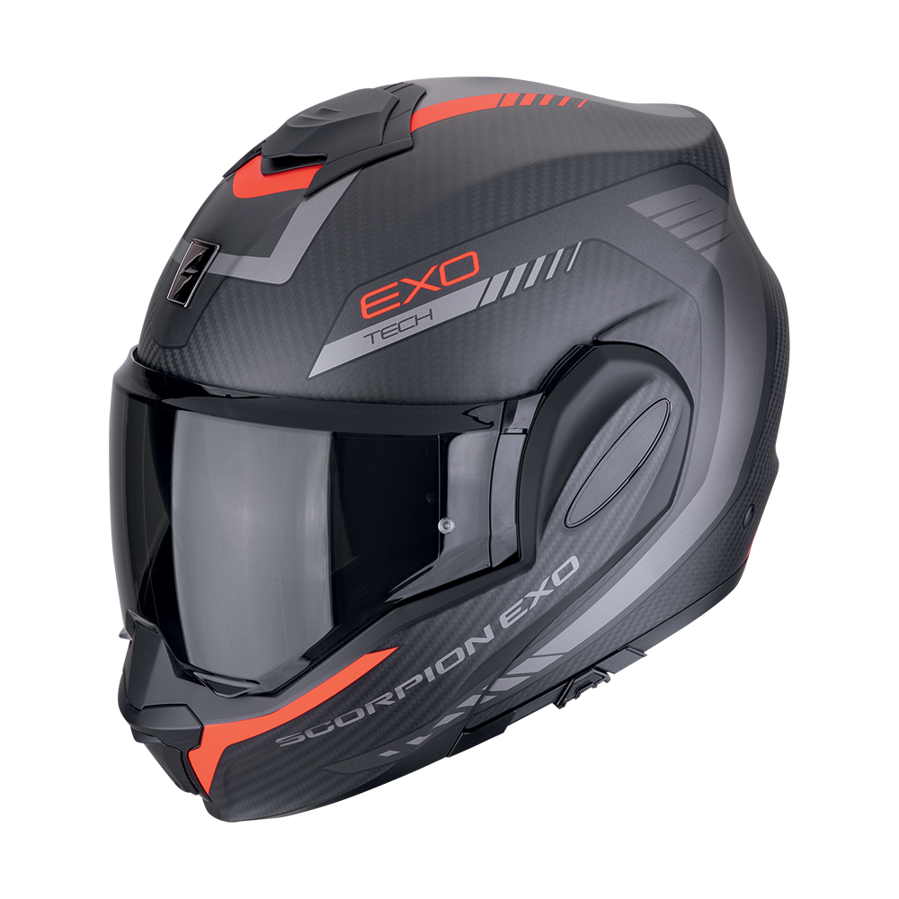 [118-475-24-02] Scorpion  EXO-TECH EVO CARBON Cosy Matt Black-Red (XS)