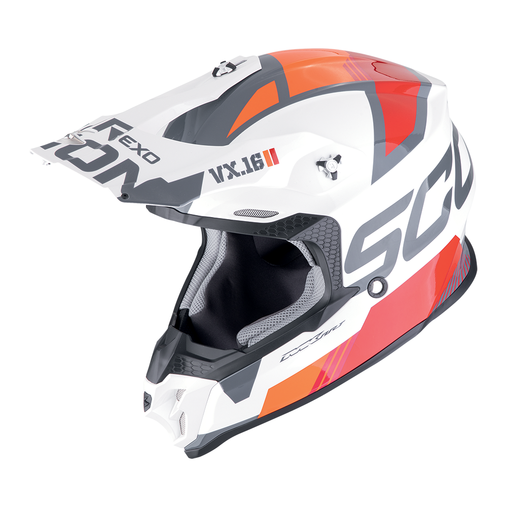 [146-475-331-02] Scorpion Vx-16 Evo Air Analog White-Orange (XS)