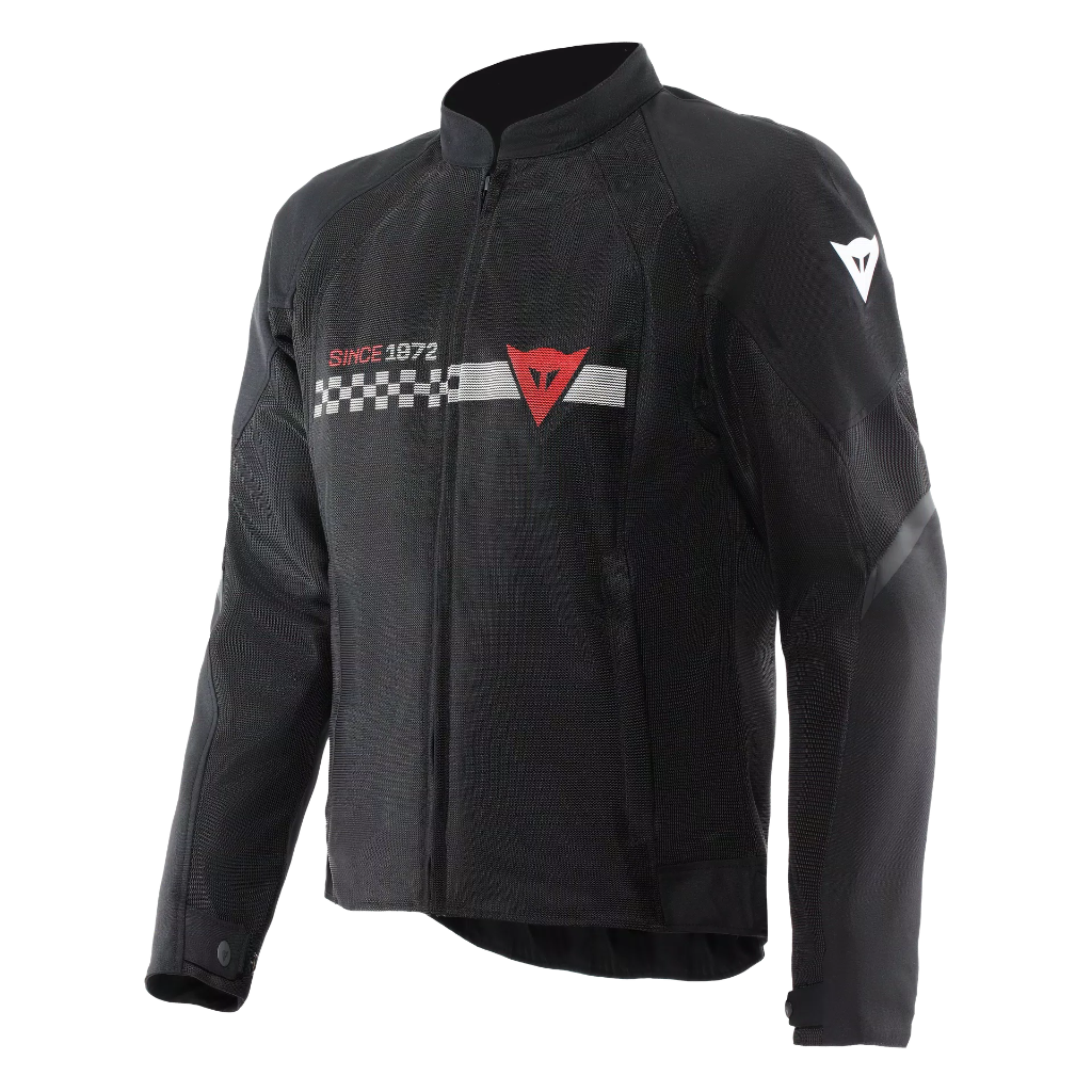 Dainese Herosphere Air Tex Jacket Black/White Stripes/Red (44)