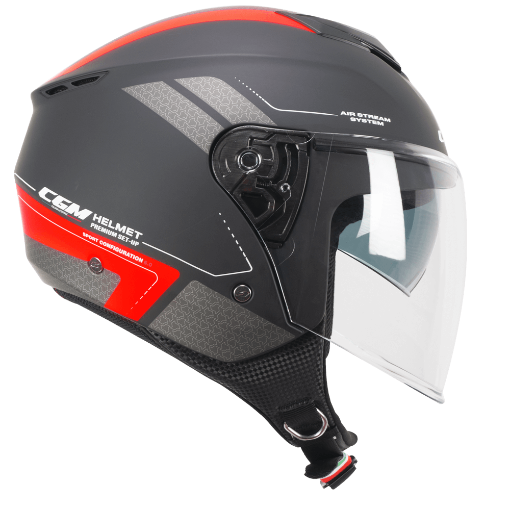 [126G-ALV-03 A1] CGM 126G IPER CITY Black Red matt (XS)