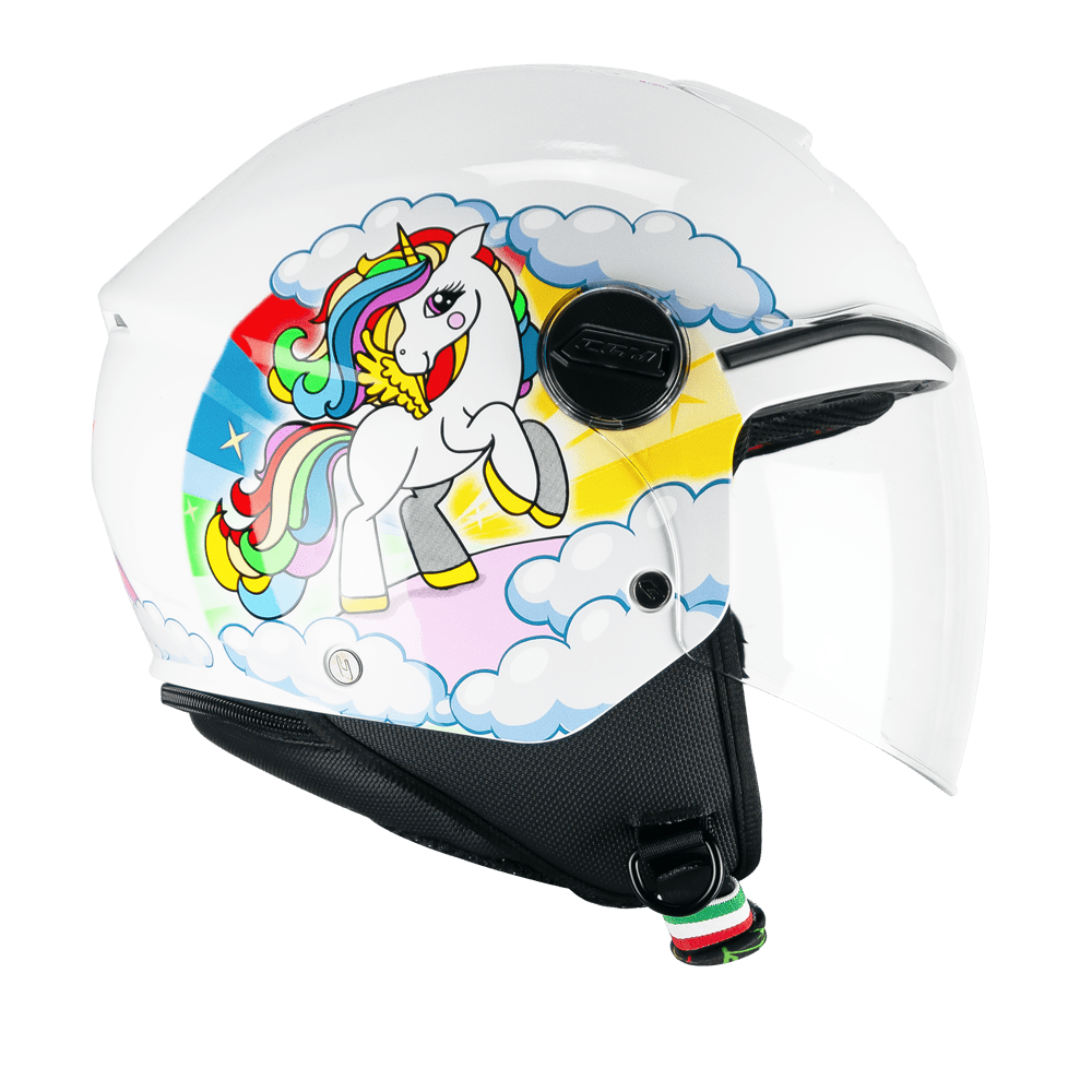 [261D-ALA-71 YA] CGM 261D MINI DREAMS White Fuchsia Light Blue (YXS)