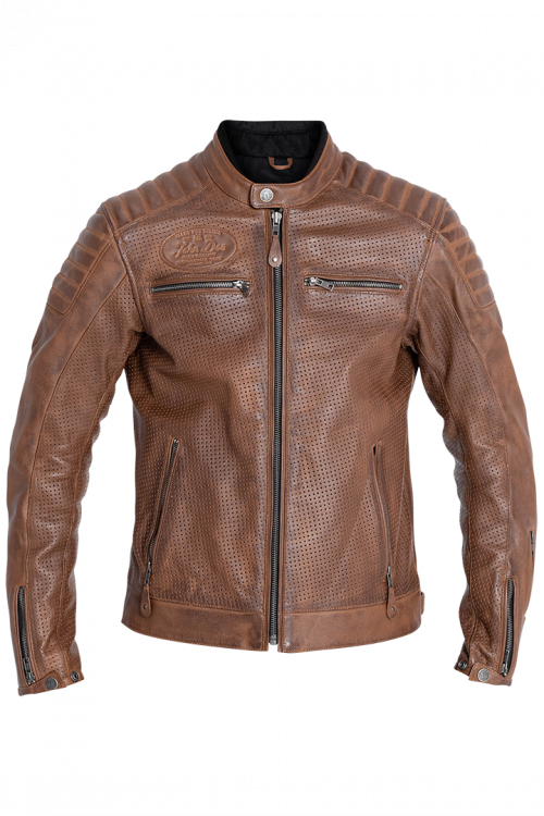 [JLE6011-S] John Doe Leather Jacket Storm Tobacco (S)
