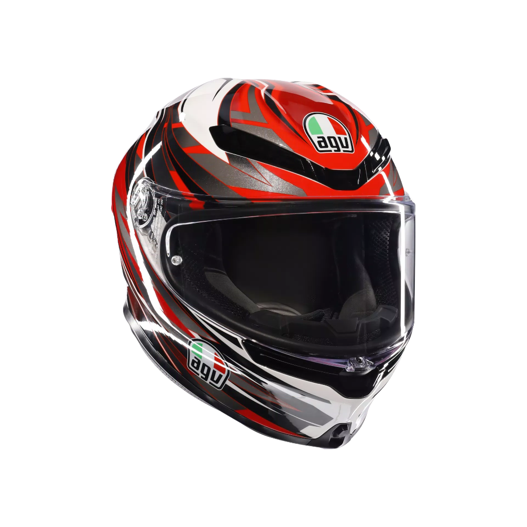 [18395001-023-XS] AGV K6 S Reeval White/Red/Grey (XS)