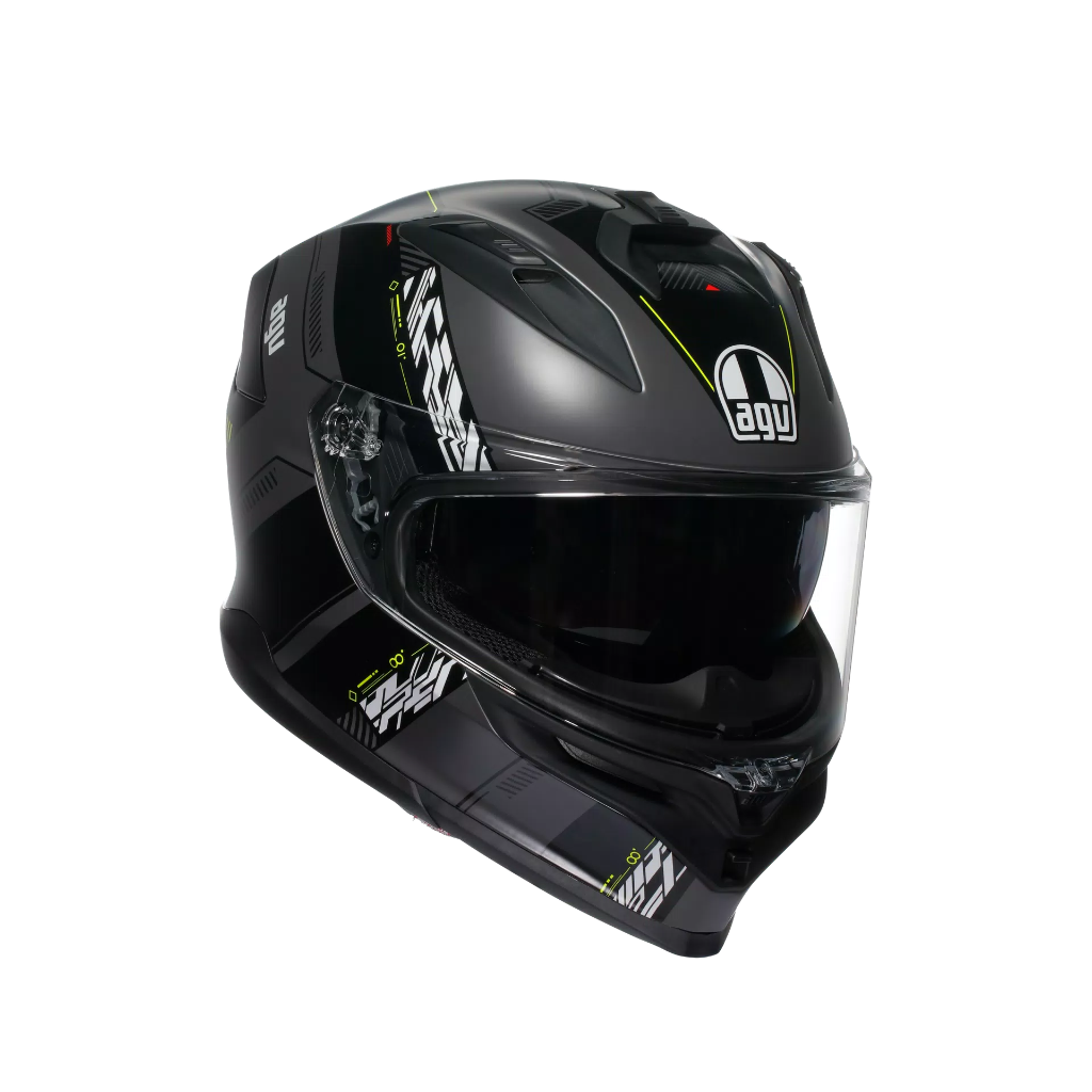 [18399001-007-XS] AGV K7 Kyber Matt Grey/Yellow Fluo (XS)