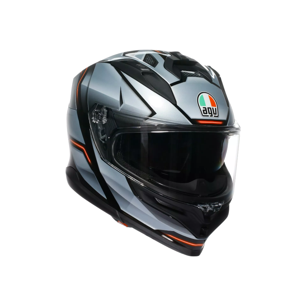 [18399001-005-XS] AGV K7 Jaeger Black/Silver (XS)