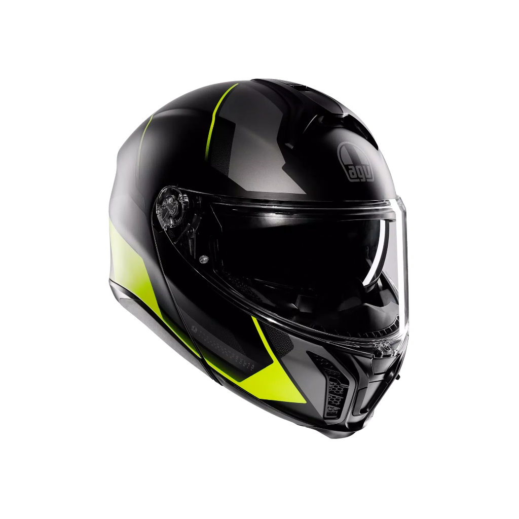 [1251E2OY-102-XS] AGV TOURMODULAR MULTI Perception Matt Black/Yel Fluo (XS)