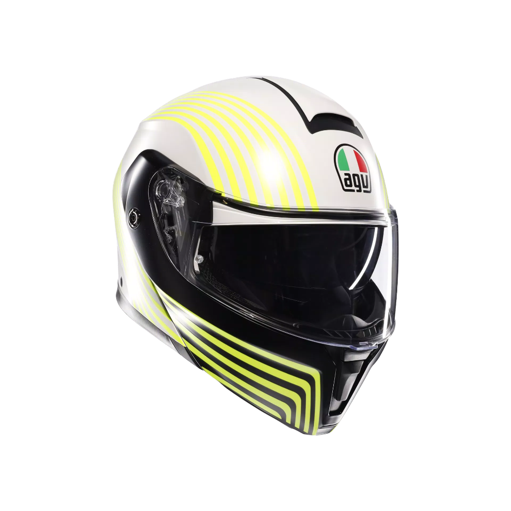 AGV STREETMODULAR Iseo Matt White/Black/Yel Fluo