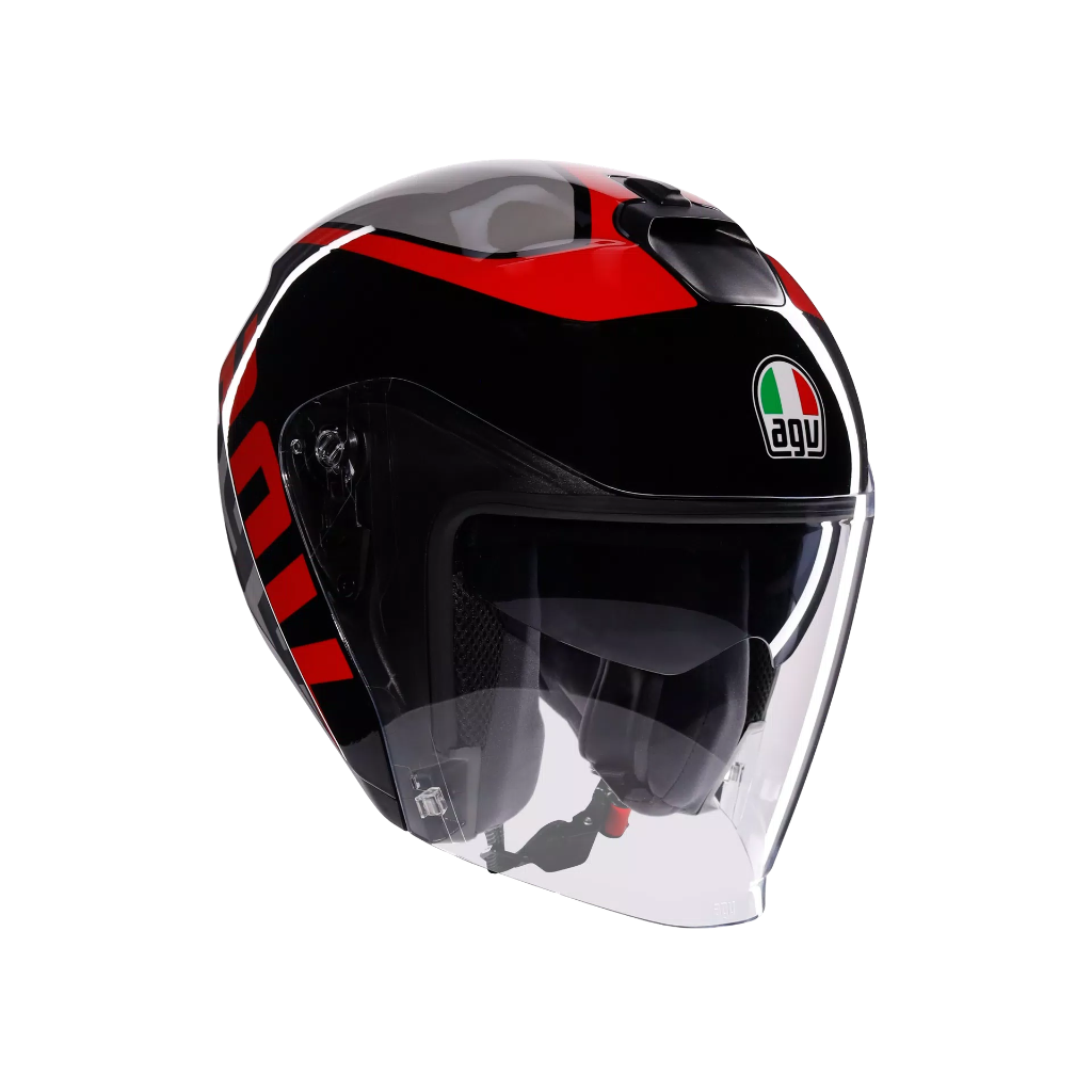 [18469001-013-XS] AGV IRIDES Valenza Matt Grey/Black/Red (XS)