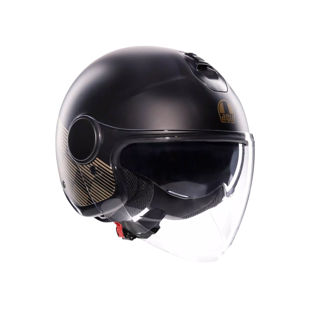[18468001-010-XS] AGV ETERES Ponza Matt Black/Gold (XS)
