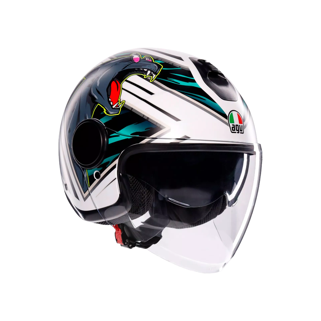 AGV ETERES Ghepard Matt White/Black/Green
