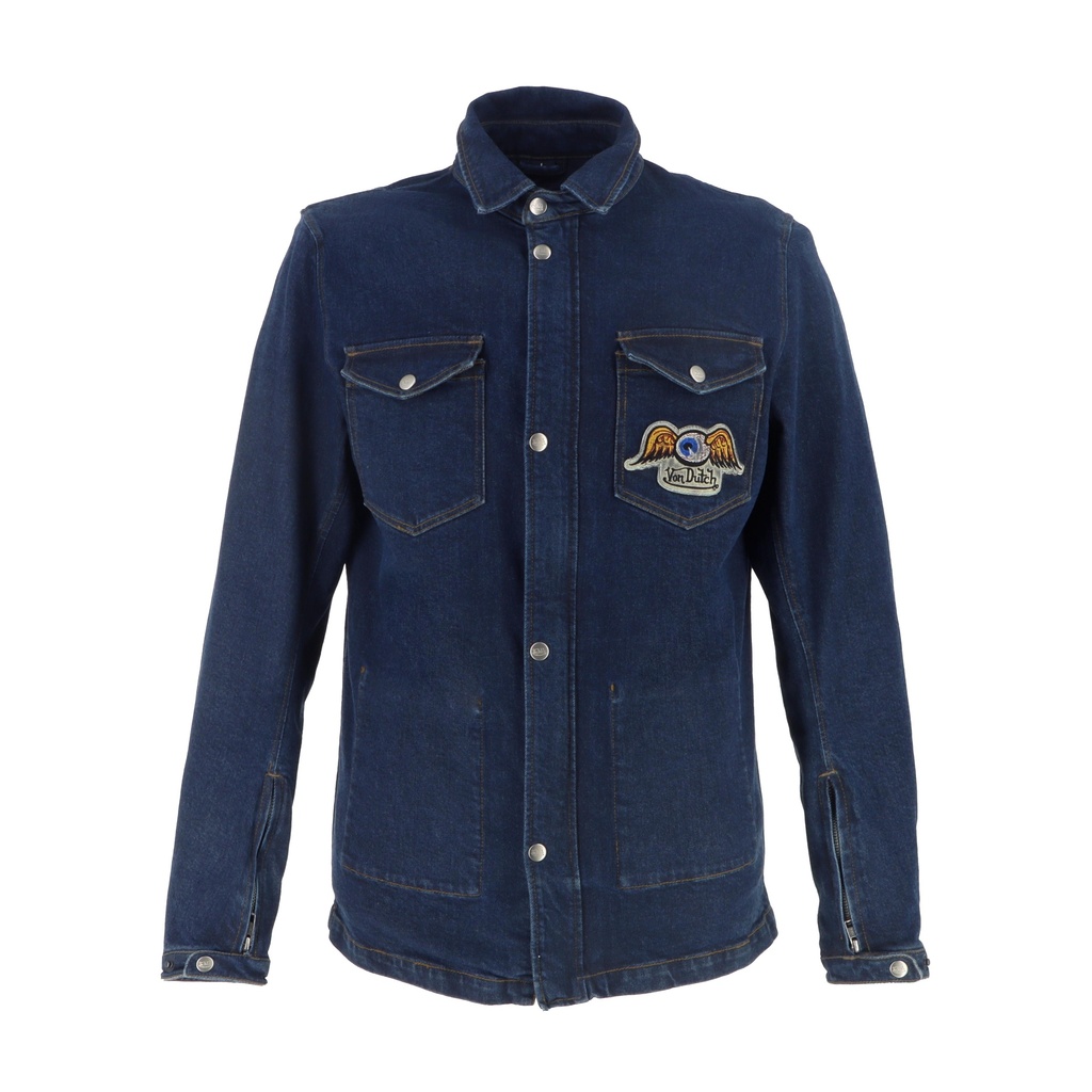 Helstons VD - CAPTAIN Toile Denim BLEU DIRTY