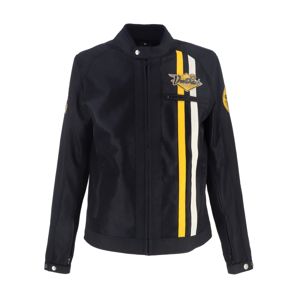 [2025050 NBJ M] Helstons VD - SPEED RACER AIR T-Mesh NOIR (Blanc-Jaune) (M)