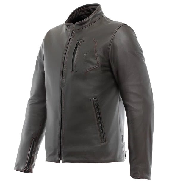 [15300008 005 44] Dainese Fulcro Qdf Leather Jacket Dark-Brown (44)