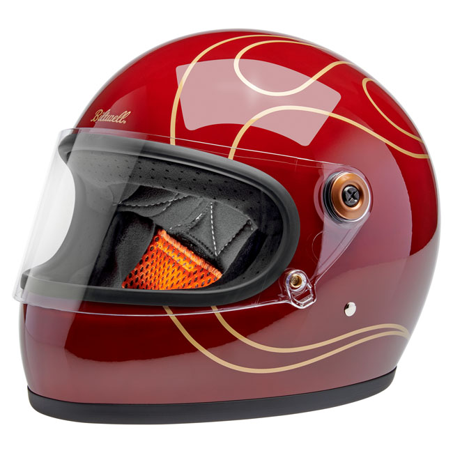 [703293] Biltwell Gringo S Garnet Red Flames (XS)