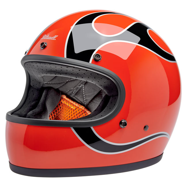 [703275] Biltwell Gringo Comp Orange Flames (XS)