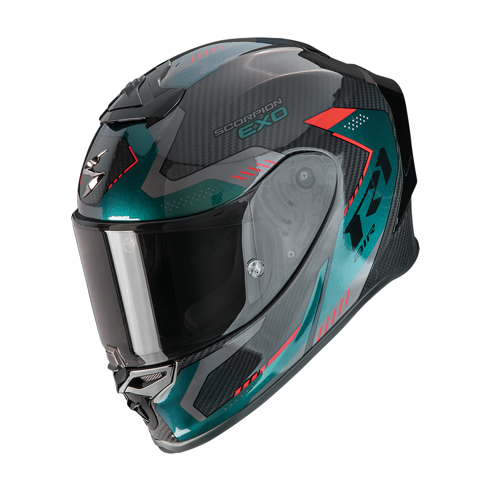 [110-535-66-04] Scorpion Exo-R1 Evo Carbon Air Propel Black-Green (M)