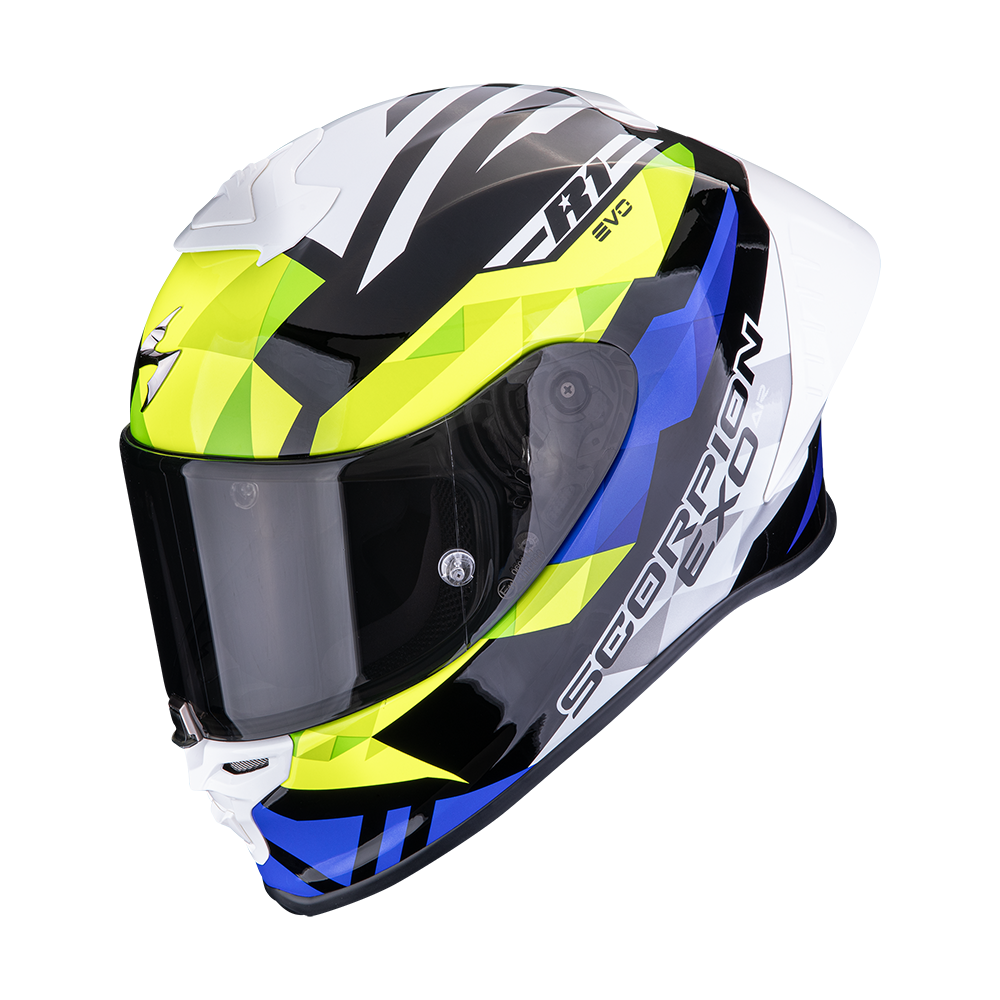 [111-511-192-04] Scorpion Exo-R1 Evo II Air Valere Black-Blue-Neon Yellow (M)