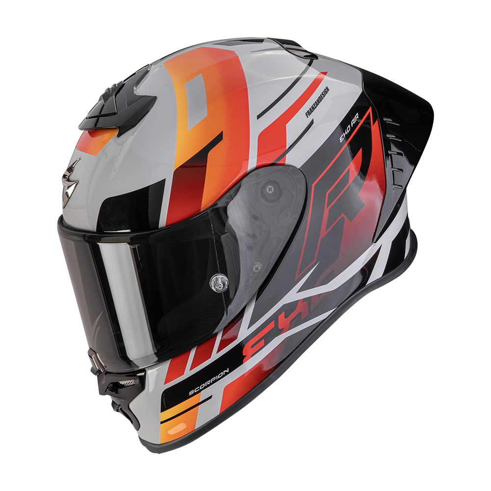[111-536-385-04] Scorpion Exo-R1 Evo II Air Adrenaline Grey-Red-Orange (M)