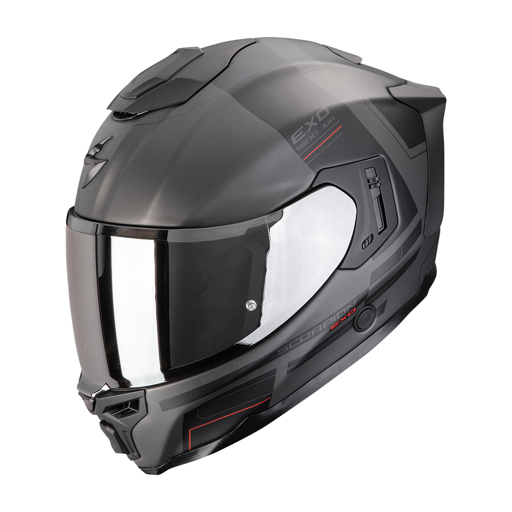 [115-253-232-04] Scorpion Exo-1500 Air Dual Matt Silver-Black-Red (M)