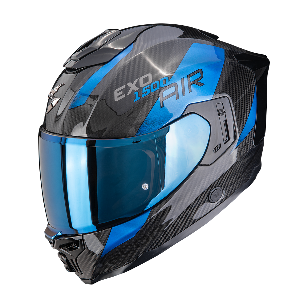 [115-483-66-04] Scorpion Exo-1500 Carbon Air Platted Black-Blue (M)