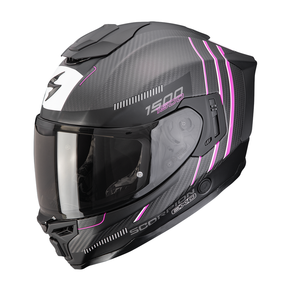 Scorpion Exo-1500 Carbon Air Zity Matt Black-Pink