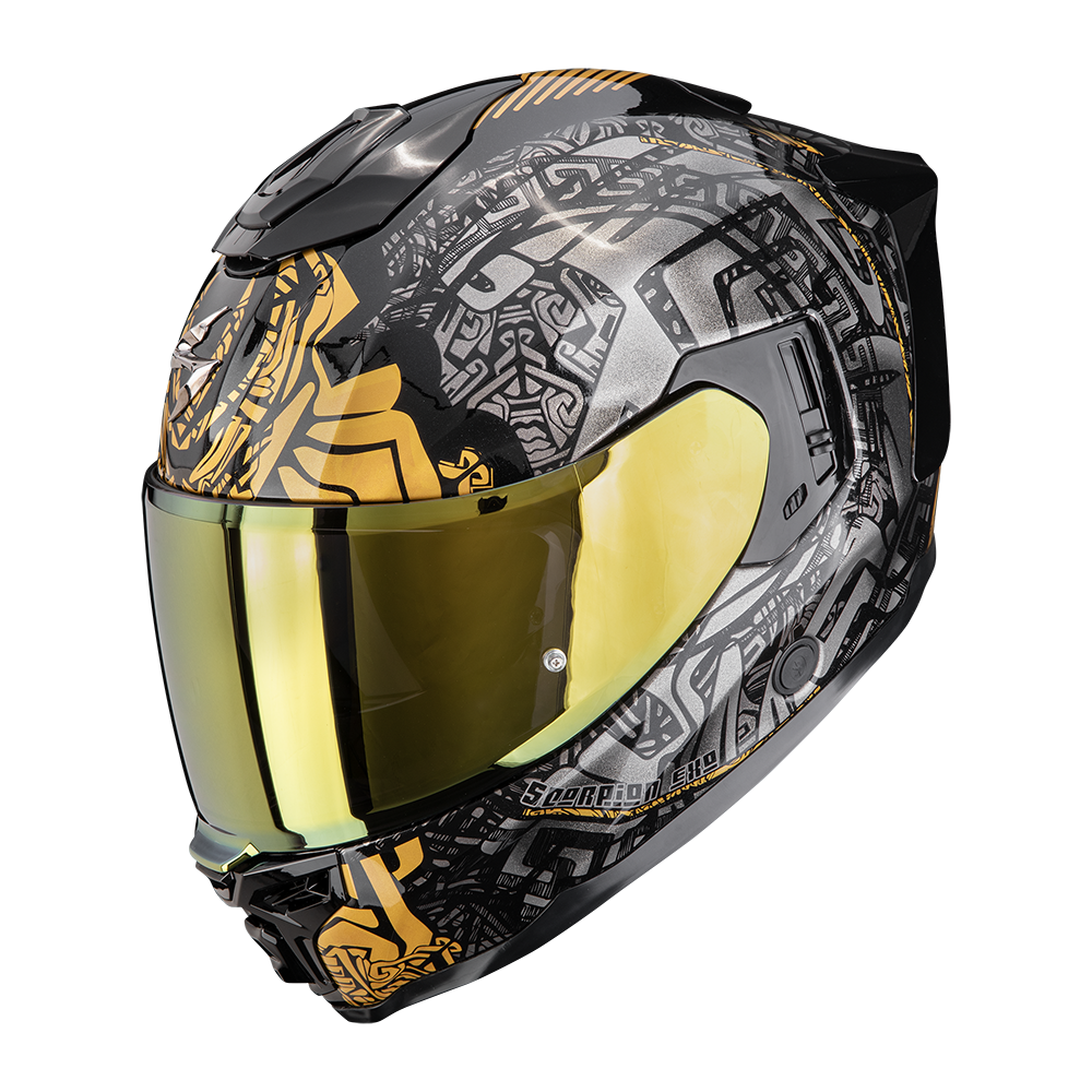 [115-548-366-04] Scorpion Exo-1500 Air Apus Black-Grey-Gold (M)