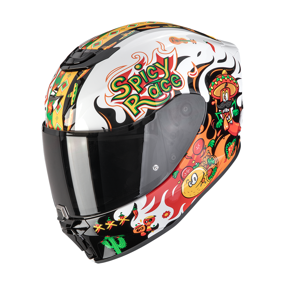 [120-539-390-04] Scorpion Exo-Jnr Air Yucatan White-Orange-Black (M)