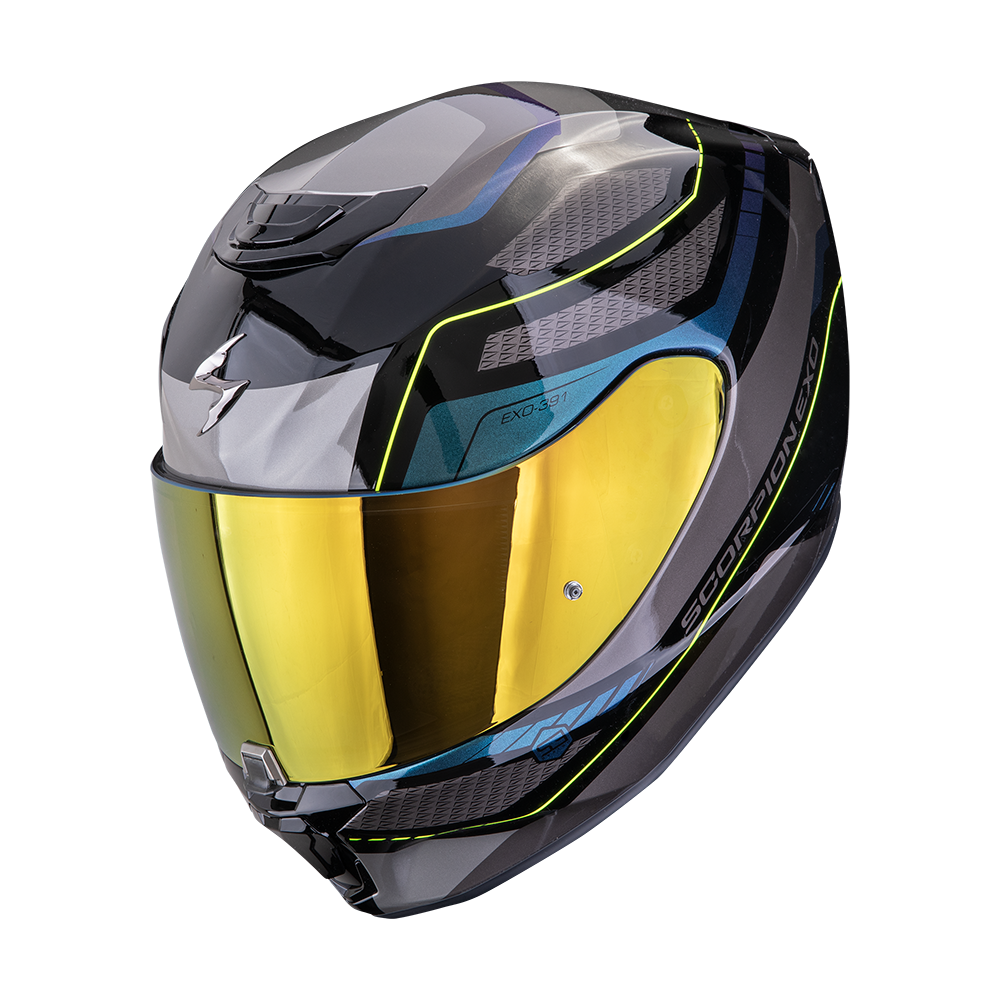 [139-538-66-04] Scorpion Exo-391 Leo Black-Blue (M)