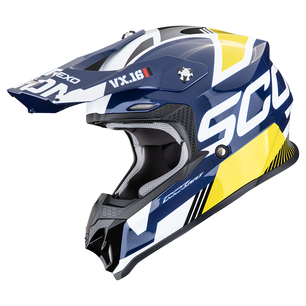 Scorpion Vx-16 Evo Air Analog White-Blue-Yellow
