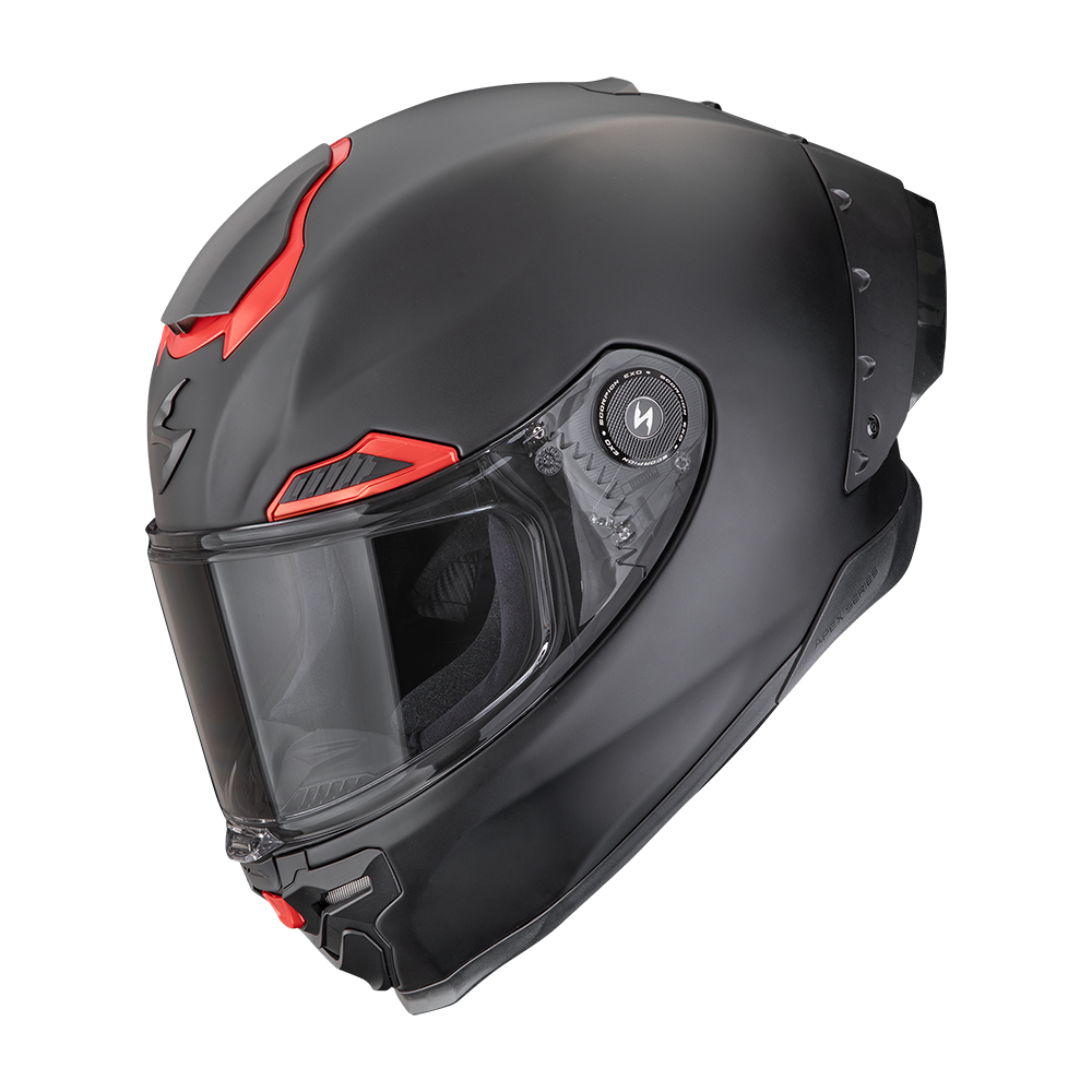 [161-100-24-04] Scorpion Exo-Race Air Solid Matt Black-Red (M)