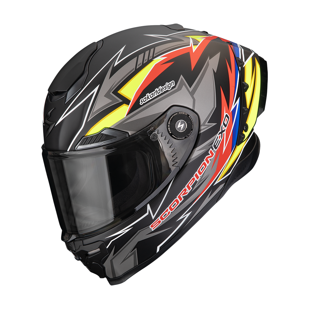 [161-512-371-04] Scorpion Exo-Race Air Move On Matt Black-Red-Yellow (M)
