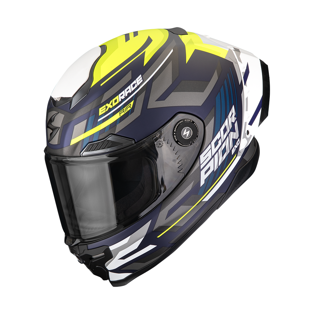 [161-513-220-04] Scorpion Exo-Race Air Kobra Matt Blue-Neon Yellow (M)