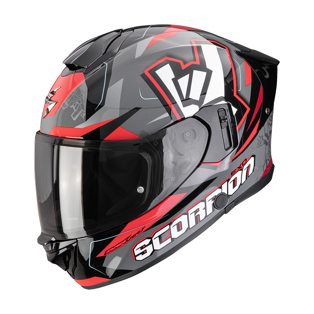 [173-191-299-04] Scorpion Exo-530 Air Rok Grey-Black-Red (M)