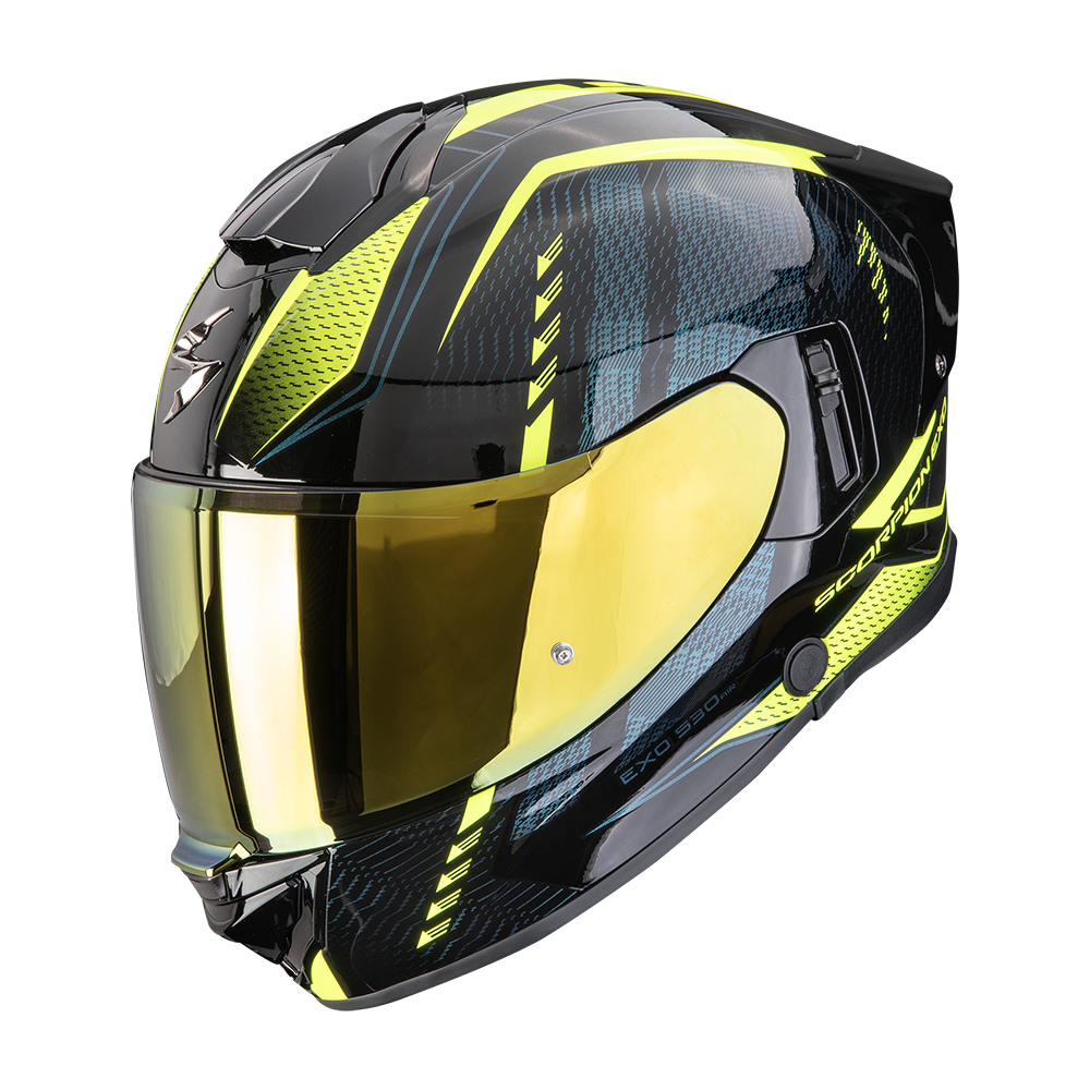 [173-529-141-04] Scorpion Exo-530 Air Theras Black-Neon Yellow (M)