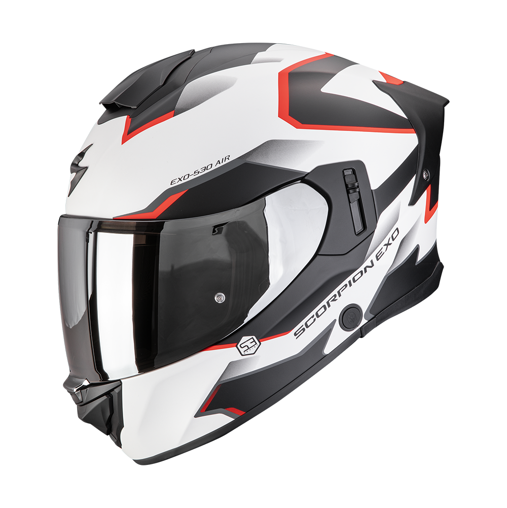 Scorpion Exo-530 Air Clip Matt White-Black-Red