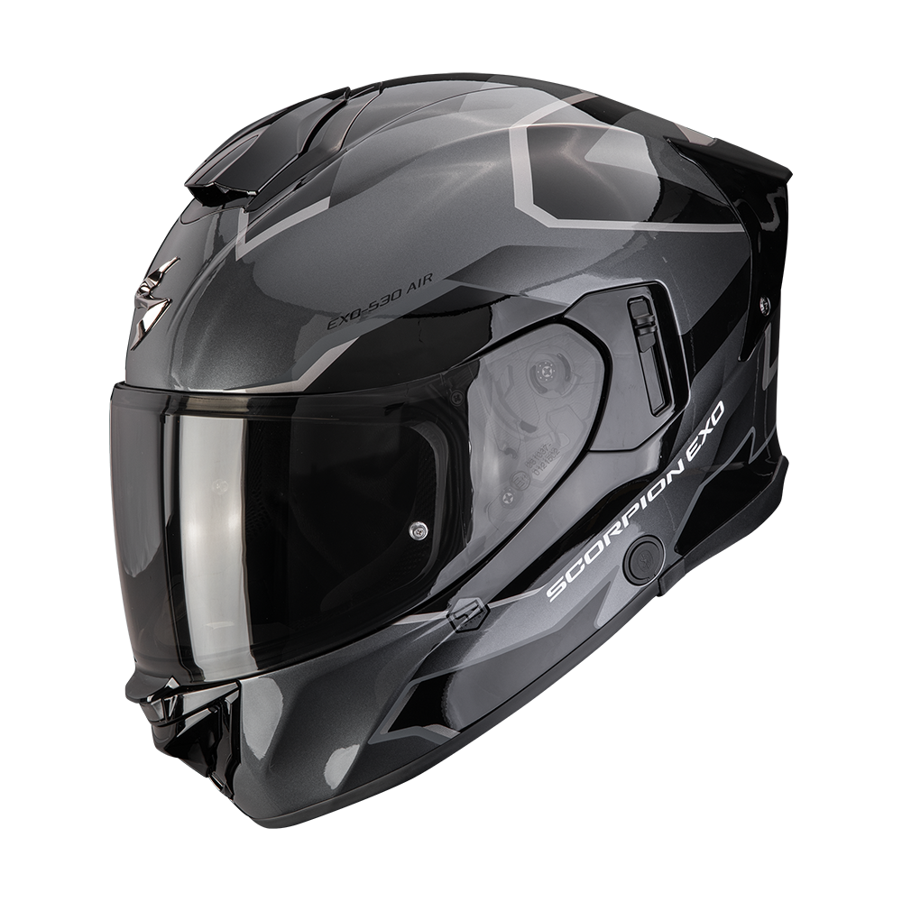 [173-531-383-04] Scorpion Exo-530 Air Clip Silver-Black (M)