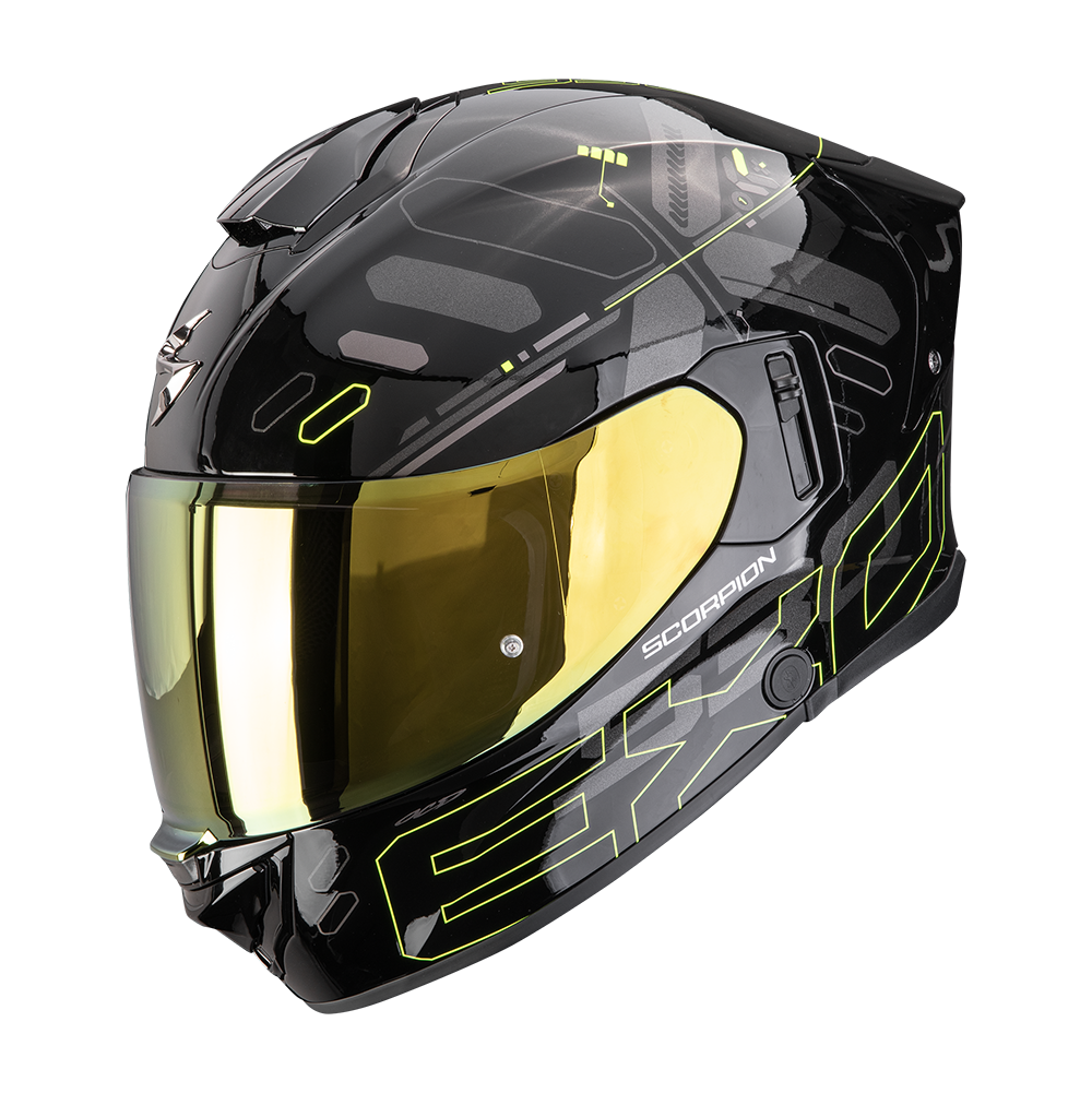 [173-532-141-04] Scorpion Exo-530 Air Fond Black-Neon Yellow (M)