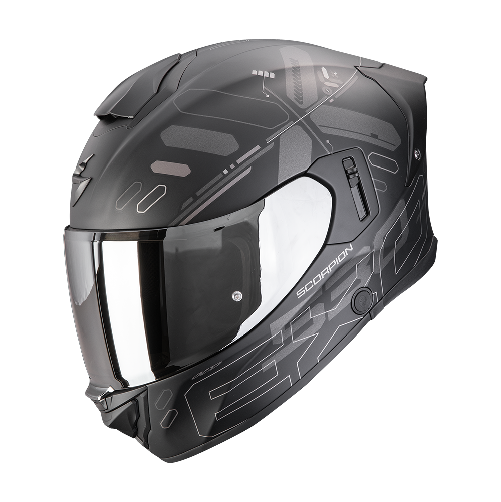 [173-532-159-04] Scorpion Exo-530 Air Fond Matt Black-Silver (M)